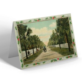 CHRISTMAS CARD - Vintage Florida USA - Bradentown. Prospect Avenue
