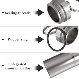 Adorila 4 Pack Ear Plug Carrying Case, Portable Ear Plug Holder with Keychain, Waterproof Metal Ear Bud Carrying Case (Black & Silver)