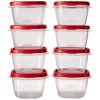 Rubbermaid 7J60 Easy Find Lid Square 2-Cup Food Storage (Pack