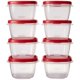 Rubbermaid 7J60 Easy Find Lid Square 2-Cup Food Storage (Pack of 8 Containers)