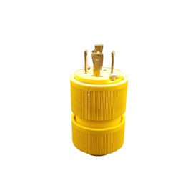 Locking Plug, Yellow, 30 AMP 250 Volt 3 Phase Twist Lock