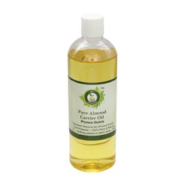 R V Essential Pure Almond Carrier Oil 100ml (3.38oz)- Prunus Dulcis (100% Pure and Natural Cold Pressed)