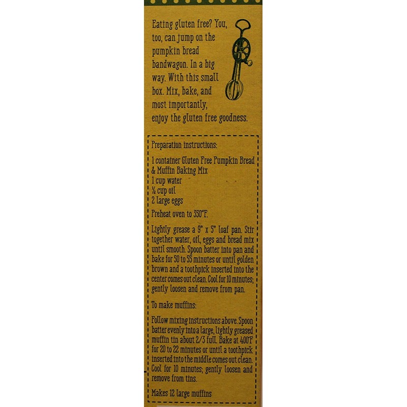 Trader Joe's GLUTEN FREE Pumpkin Bread & Muffin Baking Mix