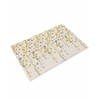 Bath Mat Yellow Gray Floral Soft Microfiber Shaggy Bathroom Rugs