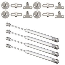 100N Gas Pressure Damper, Hydraulic Gas Spring Gas Lift Furniture Damper Holder for Glass Cabinet Wooden Cabinet Door Lid (Pack of 4)