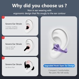 Auriculares de conducción ósea de oído abierto, Bluetooth ligeros con clip, cómodos con pantalla digital, estuche de carga, auriculares deportivos con