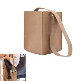 MMSH Cup Holder Take-out Drink Cup Holder Cafe Convenience Store Coffee Take-out (Brown)