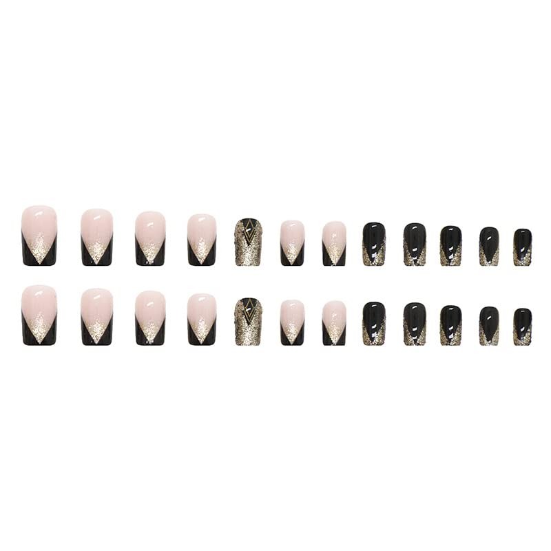 Mgmxbsth 24pcs French Tip False Nails, Acrylic French Stick on