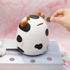 H&W Cow Piggy Bank, M Size, Unbreakable Coin Box for