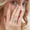 Elio Passero Egagement Rings,S925 Sterling Silver Ring, 3CT Solitaire Cubic