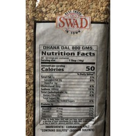 Swad Dhana Dal (Roasted Split Coriander Seeds) - 28 Ounce/800 Gram