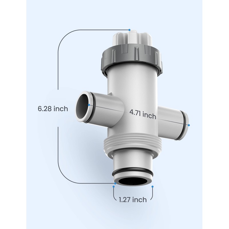 POOLHACKER Pool Fittings Dual Split Hose Plunger Valve, Pool Parts