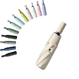 Travel Folding Umbrella Automatic Open/Close Handle Coating Layer Fabric Blocking/Portable Golf/Car Compact Umbrella/Lightweight Small Backpack/Rain Sun Anti UPF 50 UV Protection 99.9% /Men Women Kids