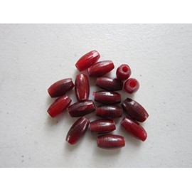 Genuine Red Buffalo Bone Hairpipe Beads (1/2 Inches / 50 Pieces) Native American Beads