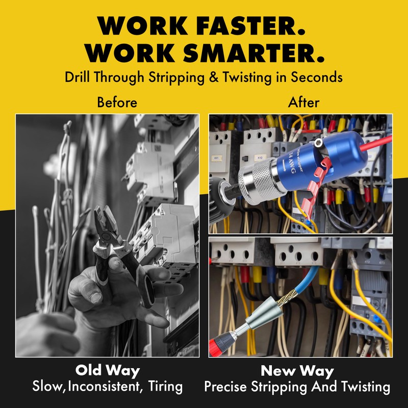 Wire Stripper for Drill - Electrical Wire Twister Tool for