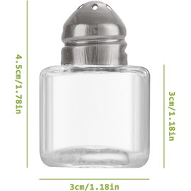 Mini Salt Shaker, Aipeeo Pack of 6 Salt Shakers, Small Salt Shakers, Mini Salt Shaker for Travel, Salt Shaker with Lid, Suitable for Camping, Barbecue, Travel (6)