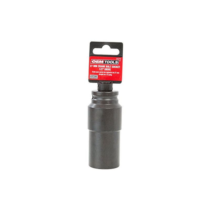 OEMTOOLS 25279 27mm Crank Bolt Socket, Heavy Duty Harmonic Balancer