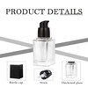 2Pcs 30ML/1oz Empty Square Clear Glass Lotion Pump Bottles with