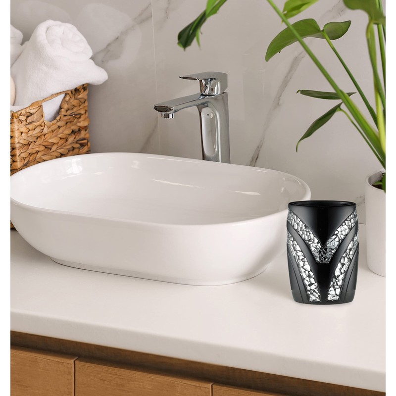 Popular Bath Sinatra Collection Resin Tumbler, Black