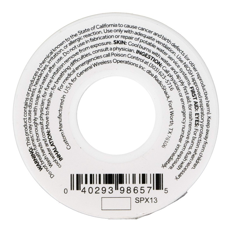 RadioShack SnCu 99.3/0.7 Lead-Free Solder, 0.022" Diameter - 3.0oz