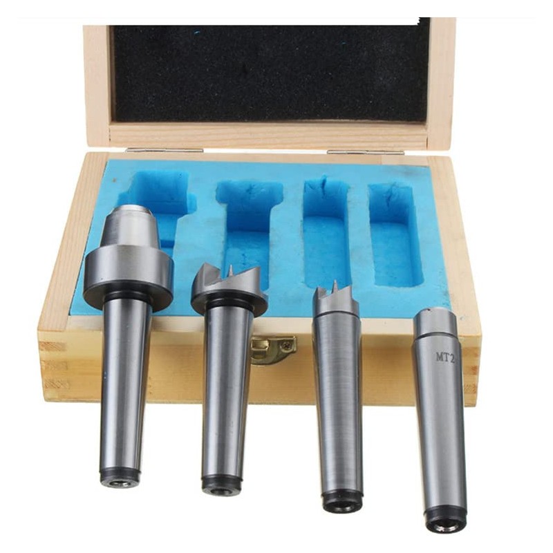Lathe Turning Spur Cup Center Set, 4PCS MT1/MT2 Wood Lathe
