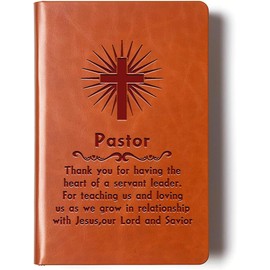 Pastor Appreciation Gifts Leather Notebook Pastor Father Day Gift for Religious Congregation Church Pastors Youth Pastor Anniversary Birthday (Pastor)