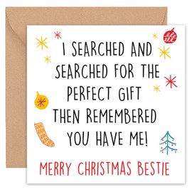 Felbridge Studio - Best Friend Christmas Card - Special Friend Christmas Card - Funny - Friendship Xmas Cards - Cute Gifts for Friends BFF - 14cm/5.5"