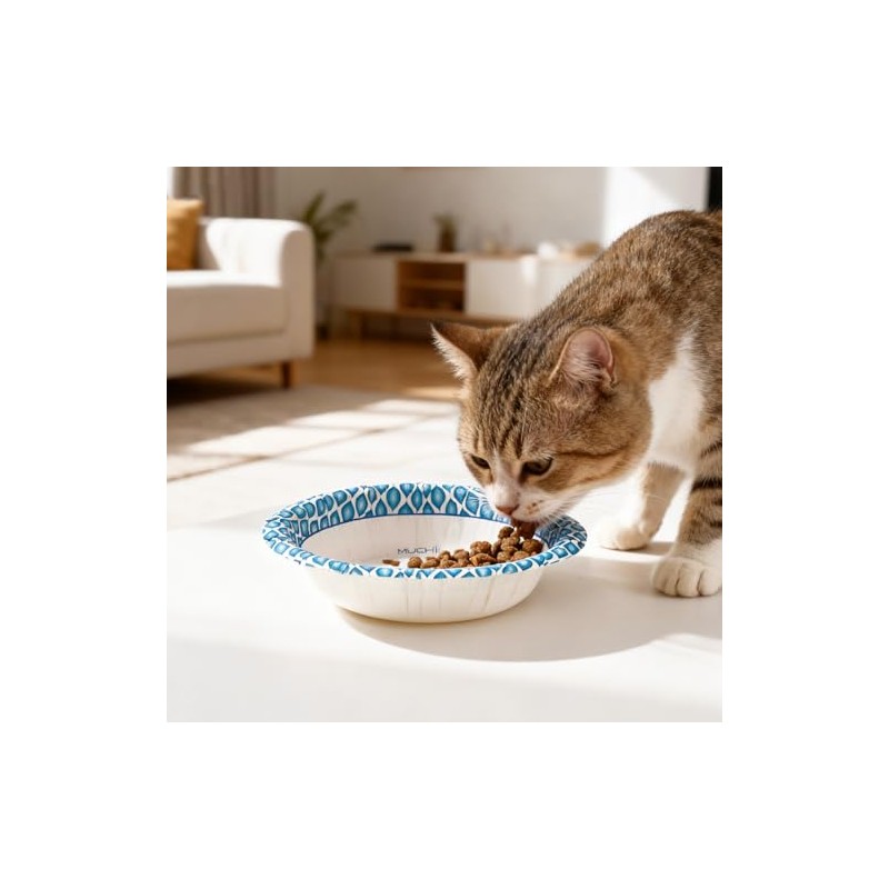 MUCHII 10 Oz Paper Bowls 150 Count Small Bowls, Blue