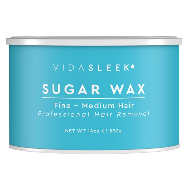 Full Body Sugar Wax For Fine to Medium Hairs - All Natural - Professional Size 14 oz. Tin