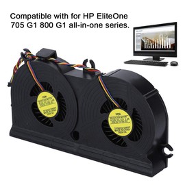 4 Pin CPU Cooling Fan Replacement for EliteOne 705 G1 Series/800 G1 All in One PC, Dual Fans Rapid Cooling, 12V/0.4A PC CPU Heatsink Fan for EliteOne 705 G1/800 G1