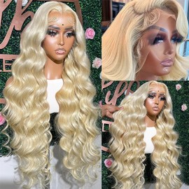 BABOSHOW Body Wave Lace Front Wigs Human Hair 250% Density Blonde Wig Human Hair 613 13x6 Lace Front Wig Human Hair 24 Inch HD Transparent Lace Wigs Human Hair Pre Plucked