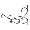 2 x GARDEN HANGING BASKET METAL WALL BRACKET - LEAF - UP TO 12" BASKETS
