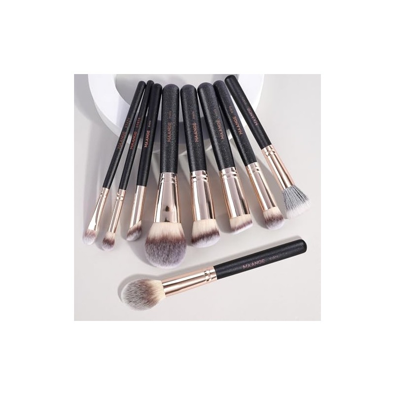 MAANGE 9PCS Brochas de Maquillaje Profesional Set de Brochas para