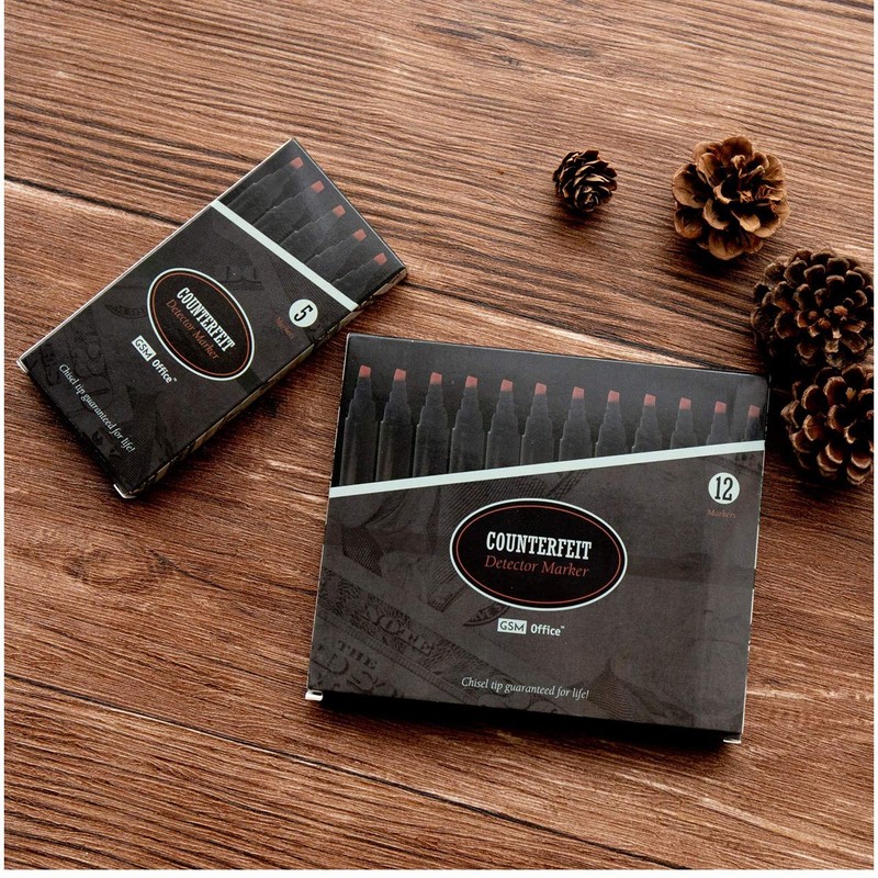 Counterfeit Money Bill Detector Pens, Markers - Detects Fake Currency