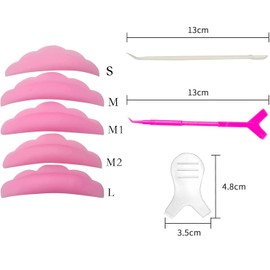 Rzilmer 19 Pcs Eyelash Perm Self Kit Eyelash Pad Eyelash Permalot Eyelash Plate Lifting Tool Curl Stick Eyelash Self Kit