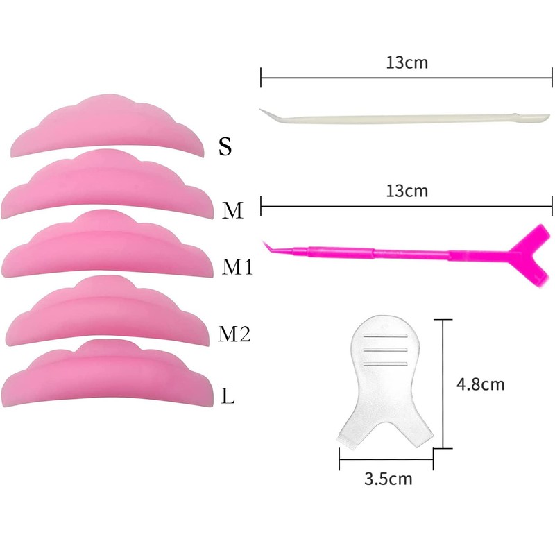 Rzilmer 19 Pcs Eyelash Perm Self Kit Eyelash Pad Eyelash