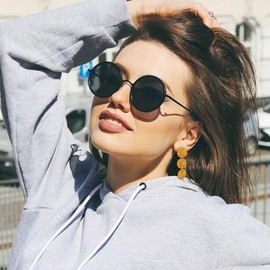 Madison Tyler Sports Earrings for Women, Acrylic, crystal