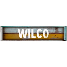 WILCO Rectangle Painted Wood Look Decal Bumper Sticker for use on Any Smooth Surface