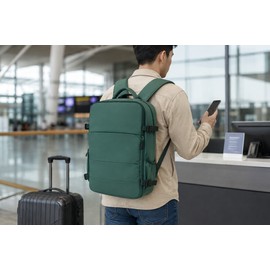Travel Boarding Backpack for Short Trips - Lightweight and Space-Saving Design with Multiple Compartments for Everyday and Business Travel