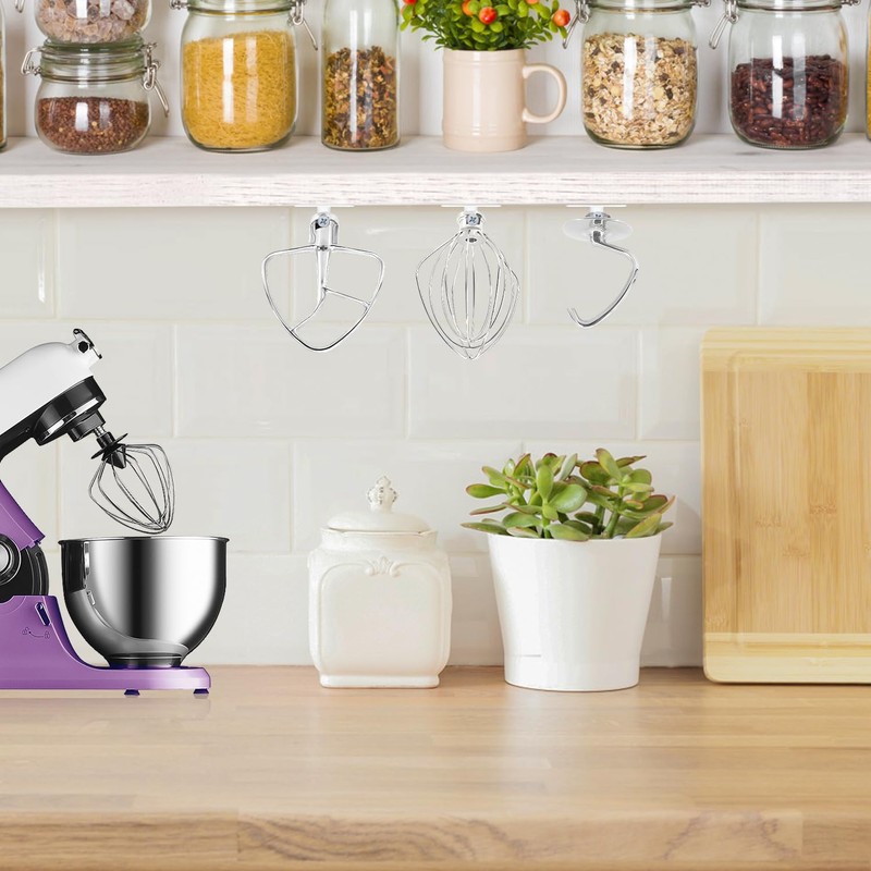 4pcs Stand Mixer Attachment Holders, Universal Mixer Attachments Organizer for
