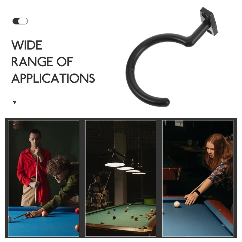 Black Iron Pool Cue Stick Holder - Multi-Functional Billiard Table