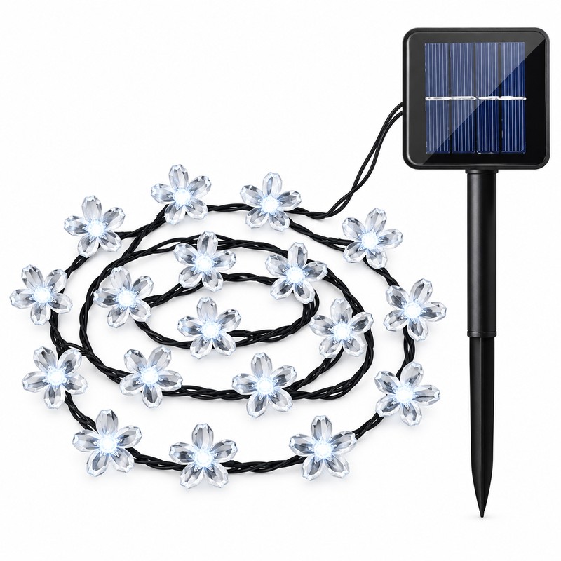 Solar Cherry Blossom String Lights for Outdoor Decoration – 20