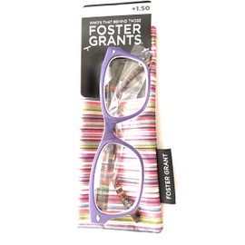 Foster Grant Women's Lee Purple Reading Glasses, +1.50