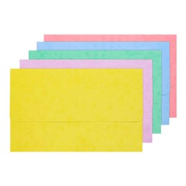 Premier Stationery Premto Extra Durable Document Wallets. Assorted Pastel Colours. Pack of 5.