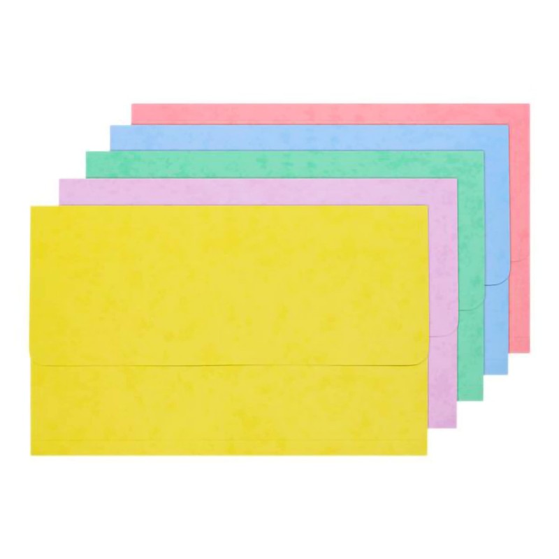Premier Stationery Premto Extra Durable Document Wallets. Assorted Pastel Colours.