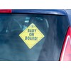 infactory Car Window Signs: Baby on Board Sign with Suction