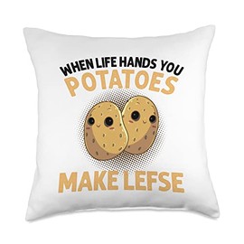 Cool Lefse For Men Women Potato Flatbread Baking Pastry Food Throw Pillow