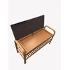 Proman Products Cambridge Bamboo Shoe Bench Organizer with Shoes and