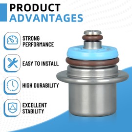 27408-01 Upgraded Fuel Pressure Regulator Compatible with Harley Davidson Electra Glide Road Glide Night Rod V-Rod Street Rod Street Glide FLH FLT VRSC 2003-2007