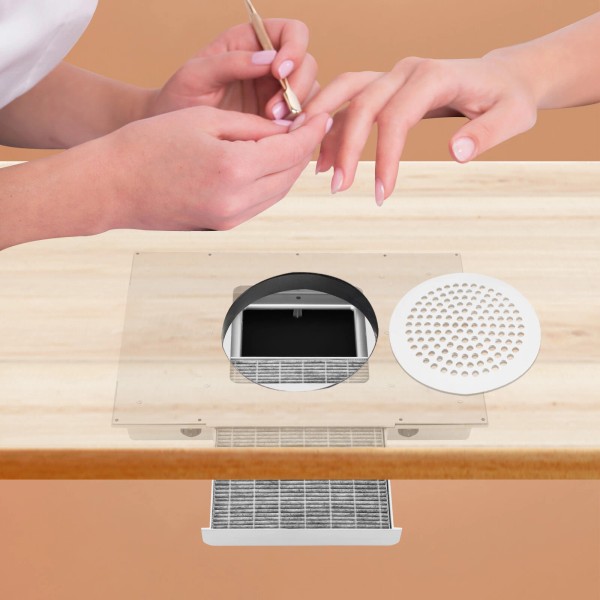 Unbranded 100W Nail Salon Dust Colllcter ABS White Extractor Vacuum